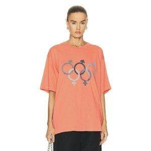 ERL Olympics Sex T-Shirt Peach Orange Graphic